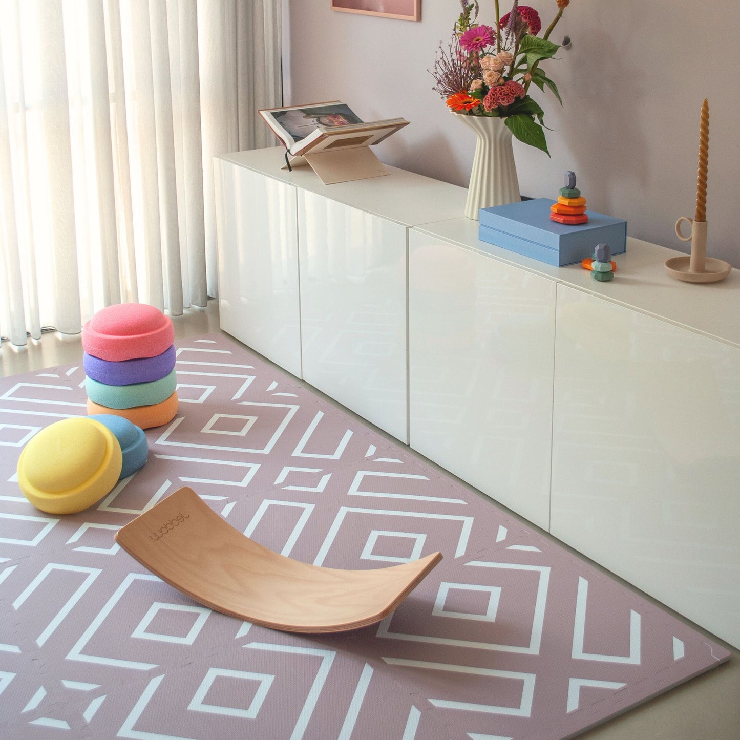 Modern Blocks - Old pink - Playmat
