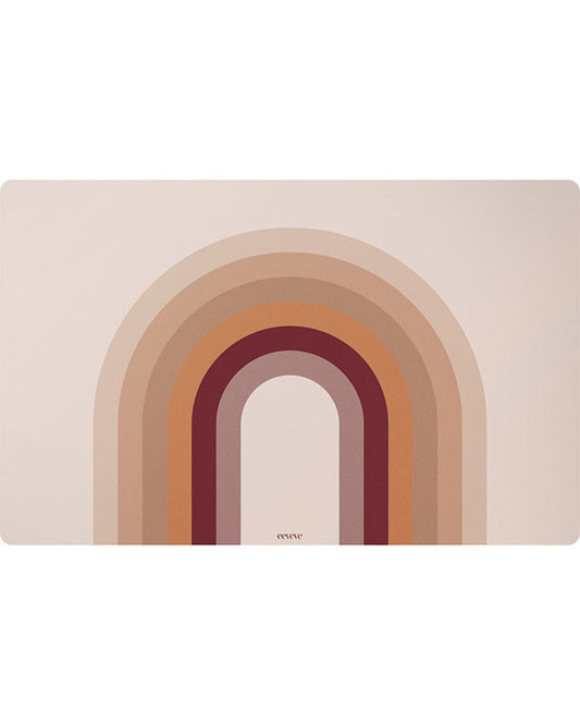 Retro-lines - peach - Deskmat